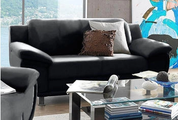 Trendmanufaktur 2-Sitzer Rondo 178 cm Armlehnen schwarz Couch mit Federkern und verschiedenen Bez&uuml;gen bestellbar, schwarz