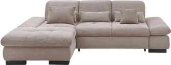 set one by Musterring Ecksofa SO4100 V, mit verstellbaren Kopfteilen, mit Funktionen Cord taupe 284x80 cm - 98x190 cm