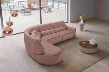 Egoitaliano Ecksofa Puffy, mit Ottomane, mit und ohne elektrischer RelaxFunktion millenium rose