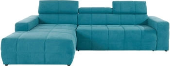 Domo Polstermöbel Ecksofa Brandon 289x177x80 cm L-Form Luxus-Microfaser türkis