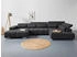 Cotta Collection Wohnlandschaft Orion U-Form mit Kopfteilverstellung und Zierkissen Black