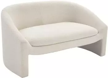 Kauf-Unique Sofa 2-Sitzer - Bouclé-Stoff - Weiß - OSSANA
