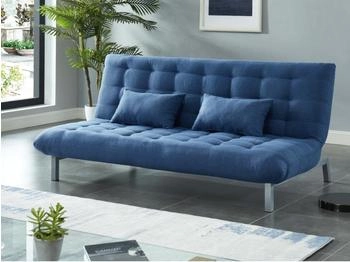 Kauf-Unique Schlafsofa Klappsofa 3-Sitzer - Stoff - Blau - HORNET