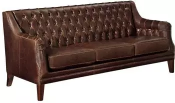 Kauf-Unique Ledersofa 3-Sitzer - Braun - COLBERT