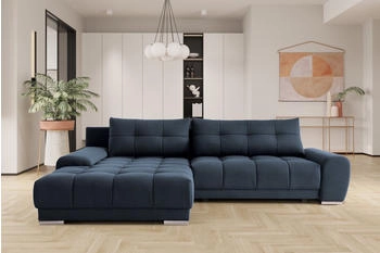 Kaiser Möbel Chaiselongue Ecksofa Eckcouch WAVE Dunkelblau 284x83x189 cm