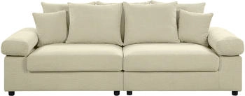 Atlantic Home Collection Big-Sofa Bjoern beige 233x88x111cm mit Cord-Bezug XXL-Sitzfl&auml;che mit Federkern stellbar creme
