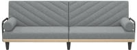 vidaXL Schlafsofa mit Armlehnen Dunkelgrau Stoff
