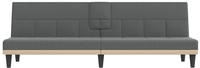 vidaXL Schlafsofa mit Getr&auml;nkehaltern Schwarz Stoff