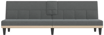 vidaXL Schlafsofa Mit Getr&auml;nkehaltern Stoff Schwarz (351865)