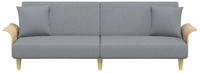 vidaXL Schlafsofa mit Armlehnen Hellgrau Stoff