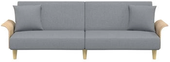 vidaXL Schlafsofa Mit Armlehnen Stoff Hellgrau (351843)