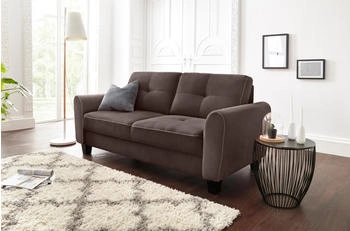 sit&more 2,5-Sitzer Varese braun (dunkelbraun) 194x91x90cm Luxus-Microfaser TARA NUBUCK Luxus-Microfaser