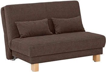 Home Affaire Schlafsofa Gina braun 120x86x95cm Chenille vom Sofa zum Bett mit einem Handgriff, 4 Breiten, Nierenkissen braun