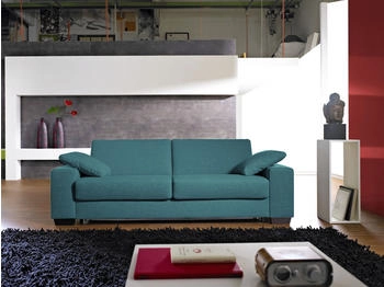 Bali Schlafsofa Norwalk blau 212x83x100cm Dauerschlaffunktion, mit Unterfederung / Lattenrost Matratze türkis