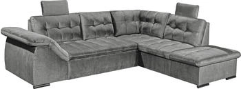 Stella Trading ED EXCITING DESIGN Ecksofa Estrella mit Schlaffunktion & Bettkasten grau