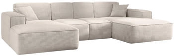 Kaiser Möbel Ecksofa Ecksofa Eckcouch U form SIENA stoff Poso Beige