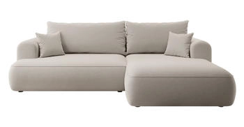 Selsey Ecksofa OVO Schlaffunktion 142x210 cm Bettkasten 2 Zierkissen Hellbeige