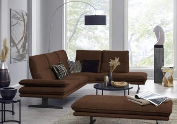 Willi Schillig Ecksofa broadway Designsofa L-Form Sitztiefenverstellung Kopfteil- & Seitenteilverstellung 284cm chocolate S37