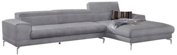 Willi Schillig Ecksofa piedroo, Designsofa mit L-Form Kopfteilverstellung mit Sitztiefenverstellung 343cm dolphin R66