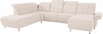 Places of Style Wohnlandschaft Manhattan U-Form 2 Sitze mit elektrischer RelaxFunktion verstellbare Armlehnen linen