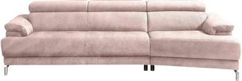 Egoitaliano Ecksofa Soul extravagantes Designsofa Megasofa mit Trapez-Abschlußelement inkl. verstellbarer Kopfteile opal grau