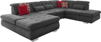 DIE PLANBAR Ecksofa MP-IN17004 L-Form mit Funktionen, Federkern-Polsterung, anthrazit