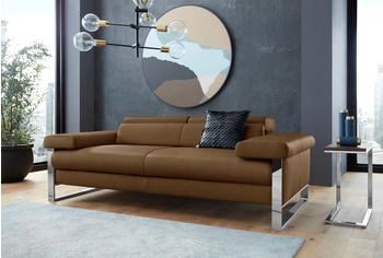 Willi Schillig 2-Sitzer finn 210x71x106 cm Stoff S37 ohne Kopf/-ohne Sitztiefenverstellung braun (chocolate s37)