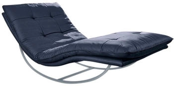 Willi Schillig Relaxliege daily dreams 95x85x169 cm Longlife Xtra-Leder Z59 mit Kopfteilverstellung-mit Schaukelgestell blau (blau z59)