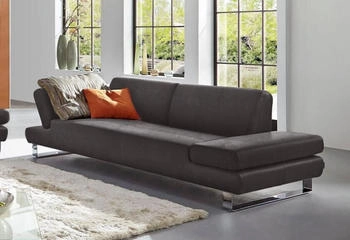 Willi Schillig 3-Sitzer taboo 232x76x101 cm Stoff S37 mit Armlehnenverstellung braun (mocca s37)