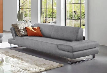 Willi Schillig 3-Sitzer taboo 232x76x101 cm S22 mit Armlehnenverstellung grau (steel s22)
