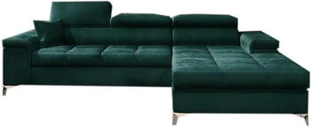 Möblo Ecksofa Samt RONALDO L-Form Ottomane rechts 280x70x60 cm