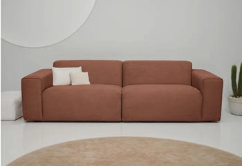 INOSIGN 3-Sitzer Koa 228 cm Modulsofa Webstoff Cord rosa blush 228x88x98cm Designsofa Cord blush