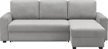 Atlantic Home Collection Ecksofa Dublin L-Form 234x89x150cm Bettfunktion+Bettkasten Recamiere links/rechts montierbar grau