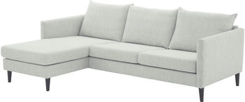 Atlantic Home Collection Ecksofa Rekvik L-Form grau (hellgrau) 227x79cm mit Wellenunterfederung Ottomane beidseitig montierbar hellgrau