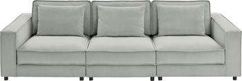 Atlantic Home Collection 3-Sitzer Valan grau 279x83x126cm XXL-Sitzfl&auml;che mit Cord-Bezug frei stellbar mit Wellenunterfederung grau