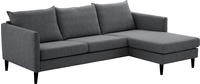 ATLANTIC home collection Ecksofa "Rekvik L-Form" mit Wellenunterfederung,...