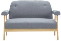 vidaXL 2-Sitzer-Sofa Stoff Hellgrau