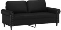 vidaXL 2-Sitzer-Sofa mit Zierkissen Cappuccino-Braun 120 cm Kunstleder