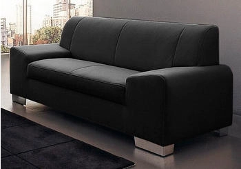 Domo Polstermöbel 2-Sitzer Alisson schwarz 164x75x83cm Microfaser SOFTLUX Kunstleder Strukturstoff