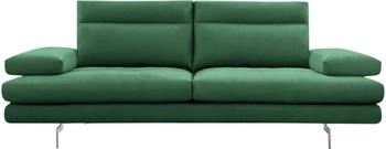 Calia Italia 3,5-Sitzer Toby Wing, italienisches erstklassigem grün verde mario 228x90x113cm Mikrofaser Nubuk Optik S