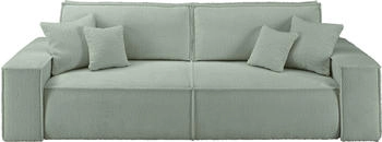 andas 3-Sitzer FINNLEY Schlafsofa 257 cm 200/136cm grün mintgrün 257x85x102cm Bezugstoff Aqua Clean