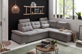 Stella Trading ED EXCITING DESIGN Ecksofa Nalo mit Schlaffunktion Schlamm