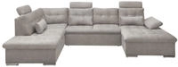 ED EXCITING DESIGN Wohnlandschaft "Jakarta U-Form mit Bettfunktion, Bettkasten"