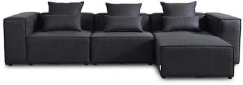 Home Deluxe Sofa Modulares Sofa VERONA XL Ecksofa Wohnlandschaft Modulsofa Anthrazit