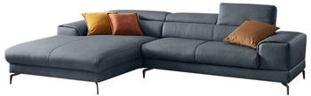 Willi Schillig Ecksofa piedroo 303x70x193 cm Longlife Xtra-Leder Z69 Longchair links mit Kopfteil-/-ohne Sitztiefenverstellung blau (blue z69) Ecksofa