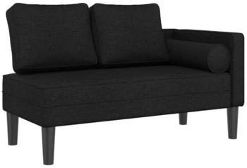 vidaXL Chaiselongue Chaiselongue Schwarz Stoff (4007581)