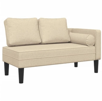 vidaXL Chaiselongue Creme Stoff (4007584)