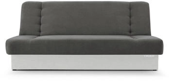 Möblo Schlafsofa Cyprus Clic-Clack Sofagarnitur Polstersofa Dunkelgrau/weiß 192x85x92 cm