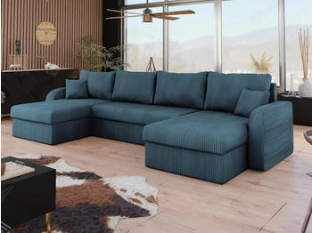 Mirjan24 Wohnlandschaft Kris U Cord drei U-Form Kissen-Set L Poso 05 304x80x140 cm