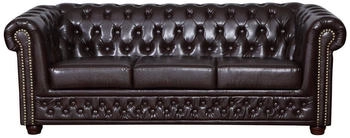 Küchenpreis-Bombe Edles 3 Sitzer-Kunstleder-Vintage Chesterfield braun 198x72x87 cm